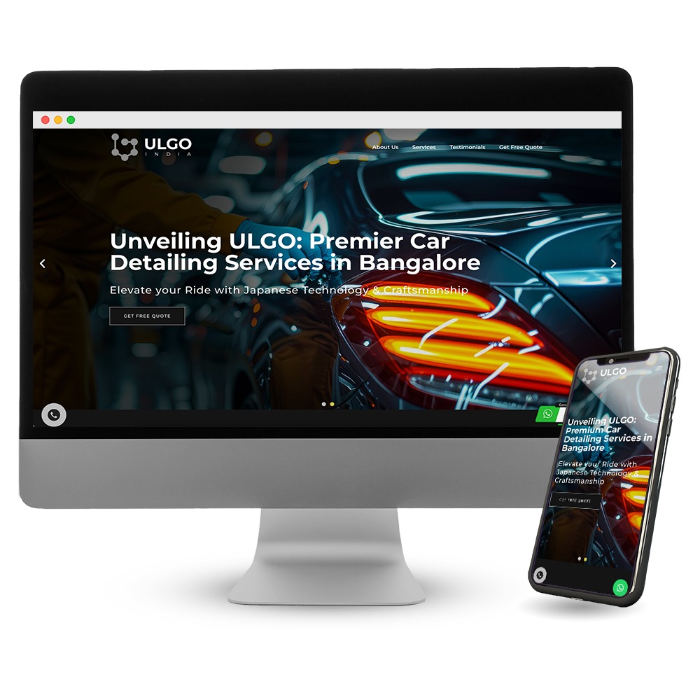 Website Designing for Ulgo India (Dabler Auto Detailing Studio)